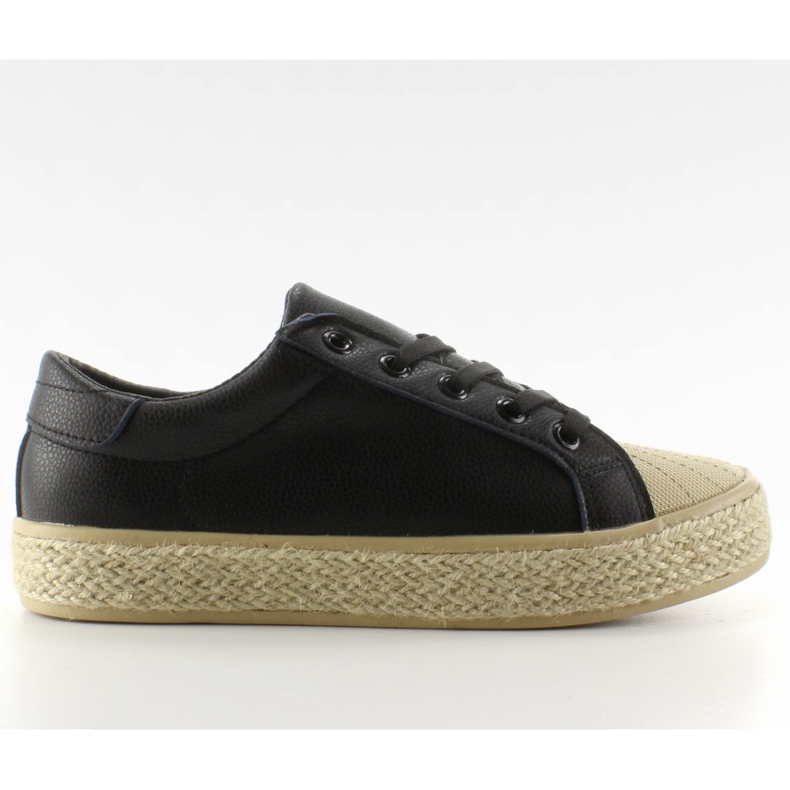 Sneakers sur une chaussure en toile NA05P noire le noir