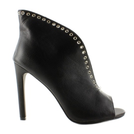 Bottines Stilettos Avec Clous Hp-36 Noir