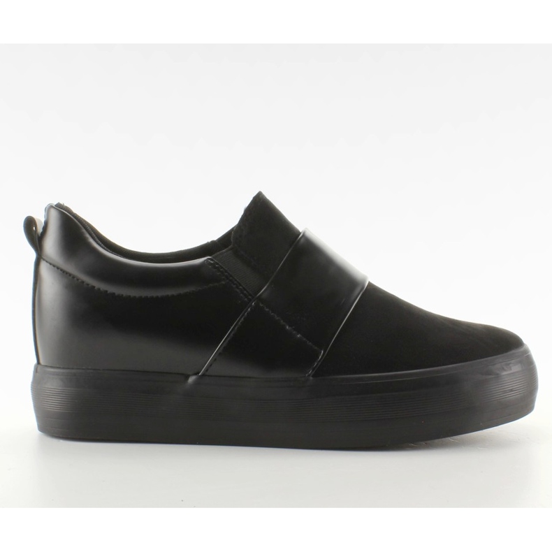 Slipony sur un coin caché 2018-18 noir le noir