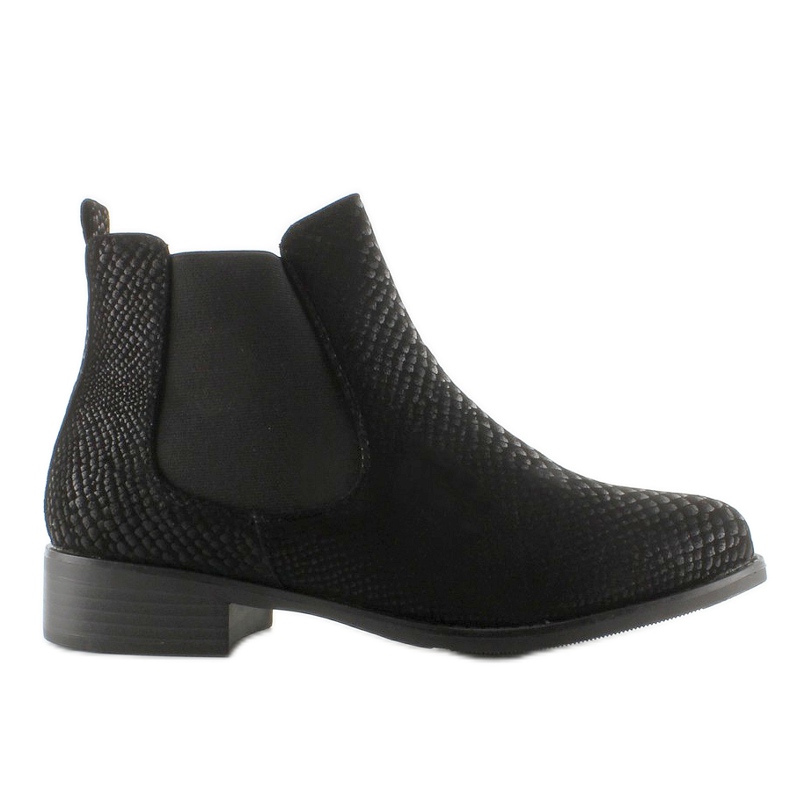 Bottines Chelsea en daim Snake Story 1546-90 Noir le noir