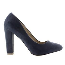 Escarpins à talons larges Z-22P Bleu