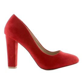 Escarpins à talons larges Z-22P Rouge