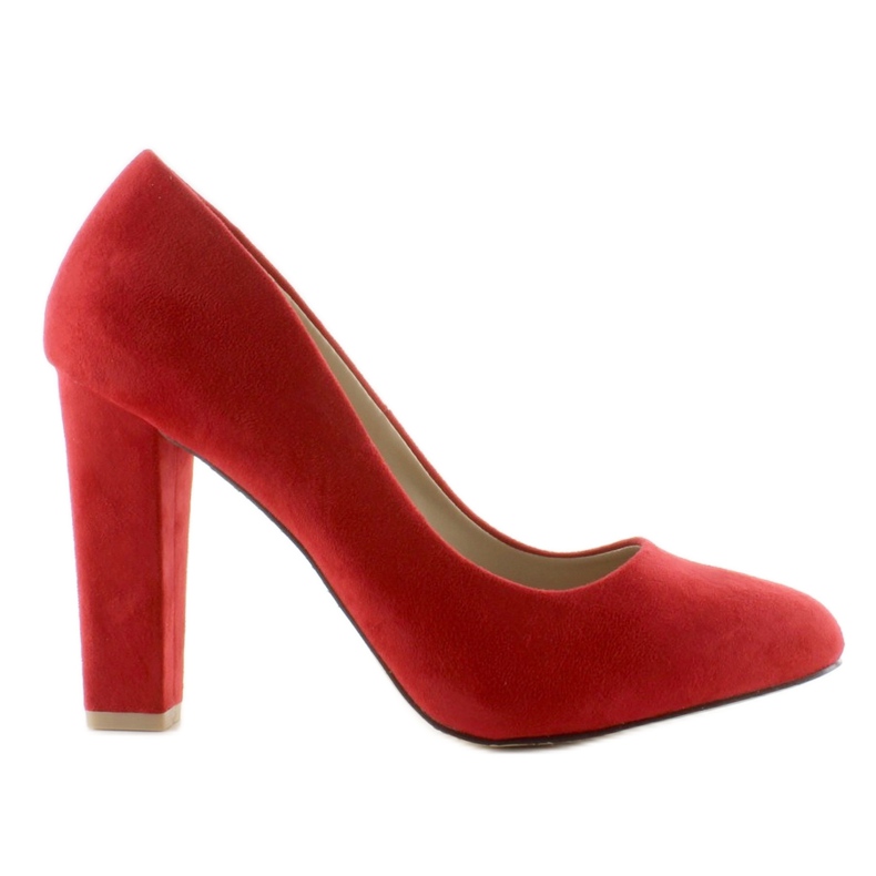 Escarpins à talons larges Z-22P Rouge