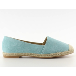 Espadrilles avec embouts en lin JH23P L. Bleu