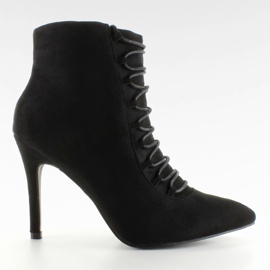 Bottes à lacets 100-595SE-1 Noir le noir