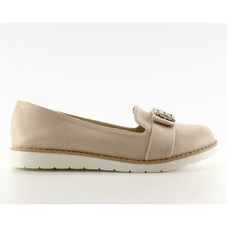 Mocassins Beige T245 en daim pastel