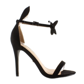 Sandales sur épingle avec oreilles ZJ-15P Noir le noir
