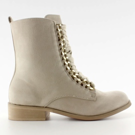 Glany workery with chains XW37281 Suende Beige