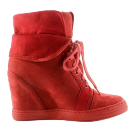 Baskets en daim B12-22 Rouge