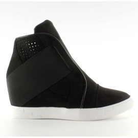 Baskets à larges élastiques noirs