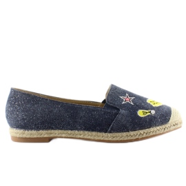 Espadrilles avec patchs JH21p D. Bleu bleu marine