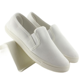 Baskets à enfiler souples JX40P blanc blanche