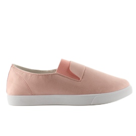 Caoutchouc suédé slipony BL91P rose