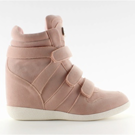 Baskets montantes en daim JT36 rose
