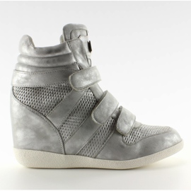 Baskets JT35 argentées gris