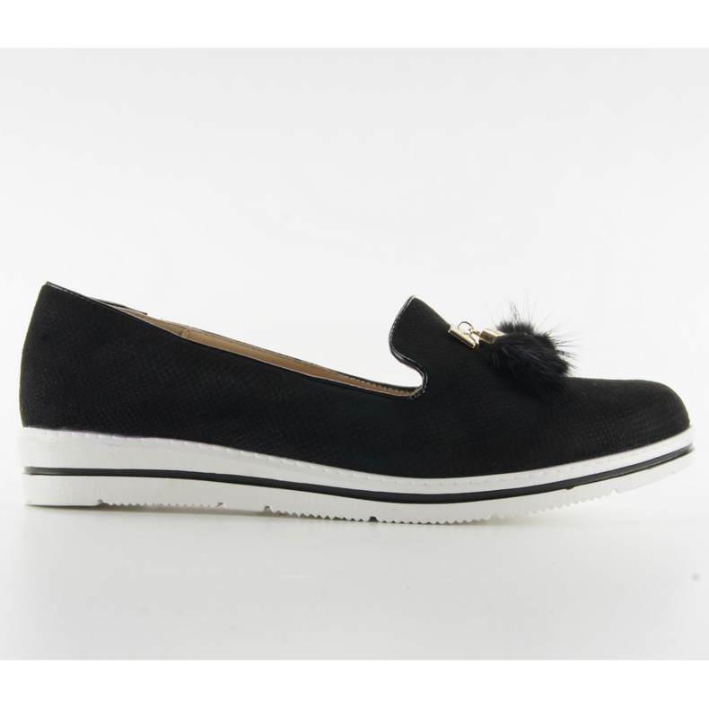 Mocassins à pompon DM21P noir le noir