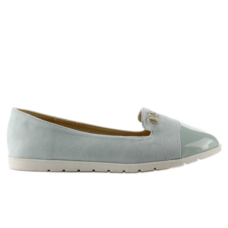 T240 Ballerines daim bleu lords