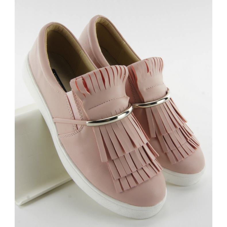 Slipony à franges 6074 rose