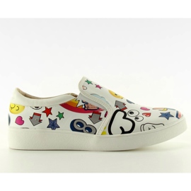 Slipony comic 6120 Blanc blanche Slipony comic 6120 Blanc blanche