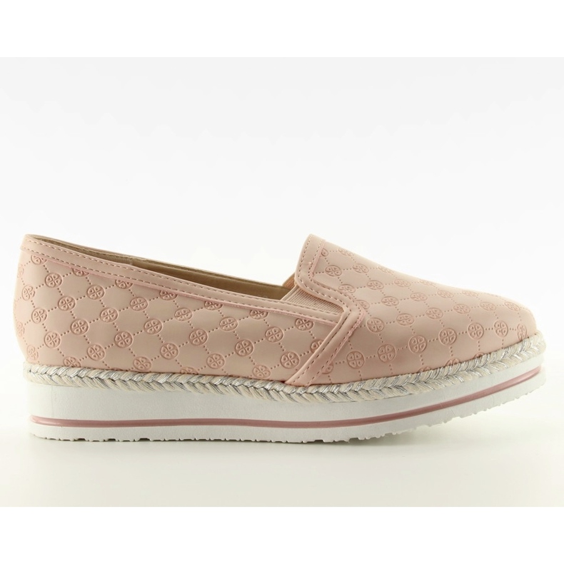 Slipony sur talon haut 6068 rose