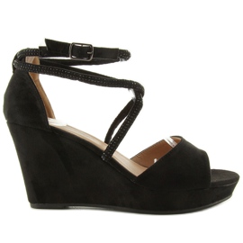 Sandales sur le coin F162 noir le noir