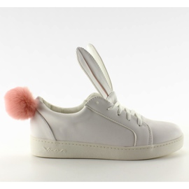 Baskets lapins avec oreilles 7117 Blanc blanche