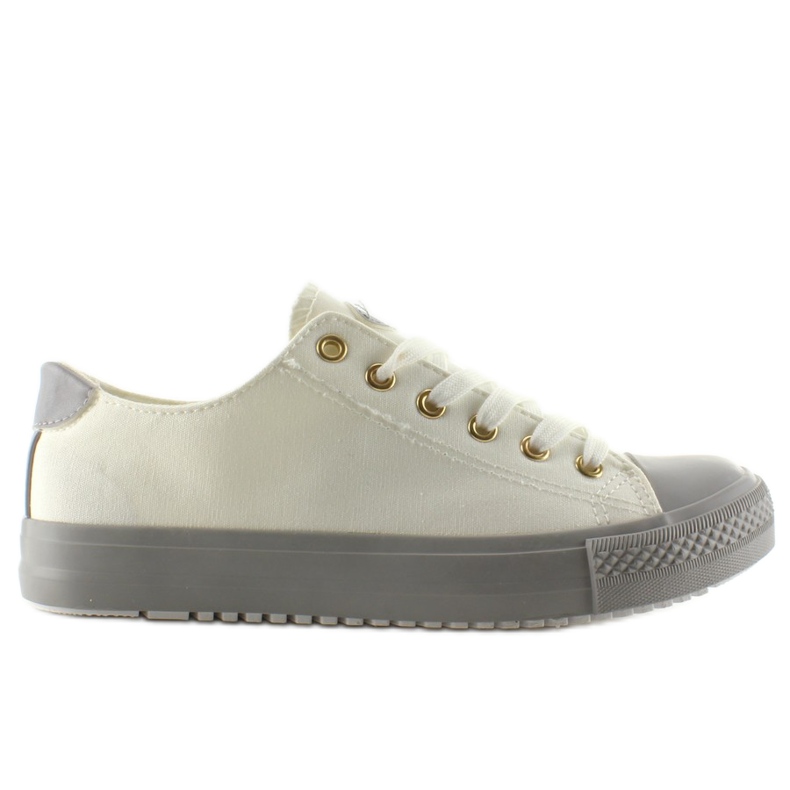 Sneakers sur caoutchouc coloré Blanc / Gris blanche