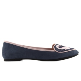 Ravissante ballerines flamingo 1180 marine bleu