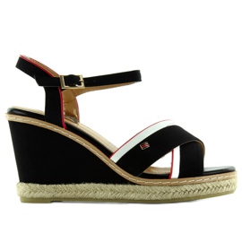 Sandales compensées Tomy 1234 noir le noir