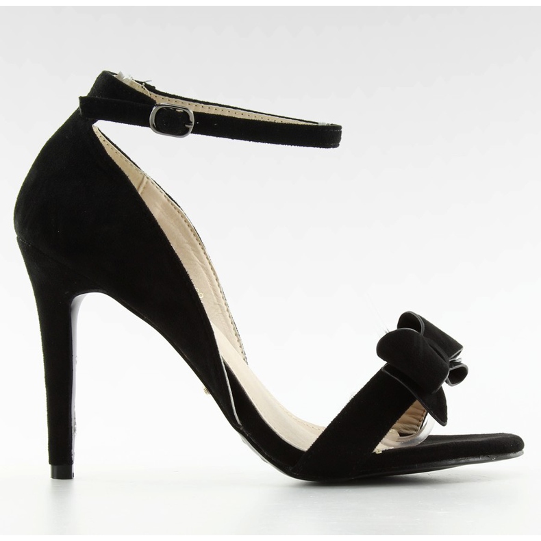 Sandales à talon haut avec noeud 6101 noir le noir