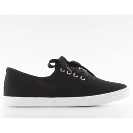 Baskets noires à doubles lacets le noir