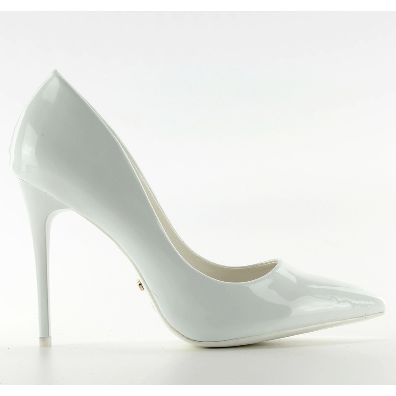 Talon haut lisse vernis Le03 blanc blanche