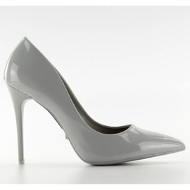 Talons Le03 gris laqués lisses