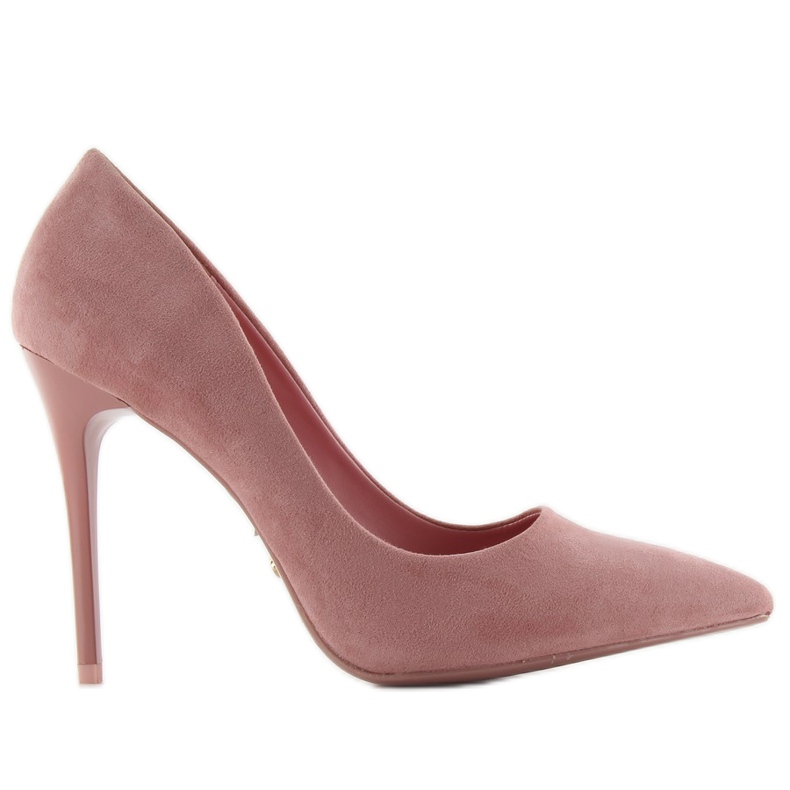 Escarpins en daim lisse LE07 roses