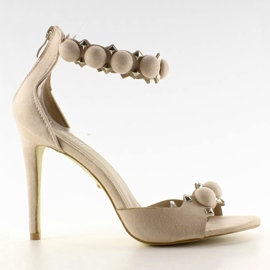 Funny sandals on a pin Funny balles LE022 Beige