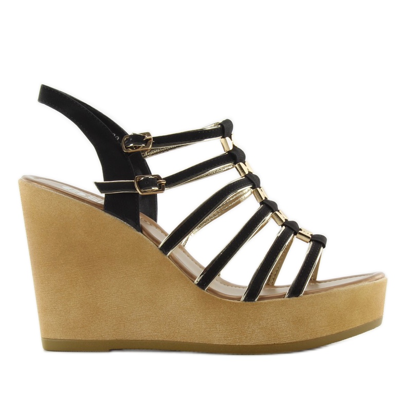 Sandales sur le coin GM-5032 noir le noir