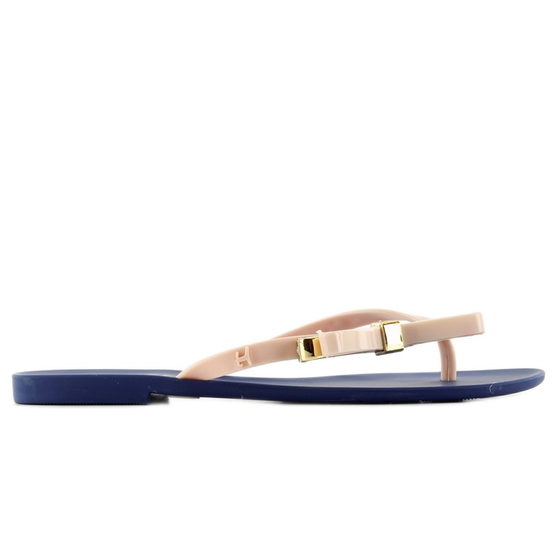 Tongs meliski KM106 MARINE / D. beige bleu marin rose