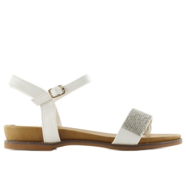 Sandales sur semelle haute JA-61 blanc blanche