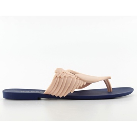 Meliski Diapositives Flying Heart Km116 Marine / Beig bleu marin rose