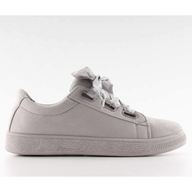 Baskets Avec Lacets Satin Nb120P gris