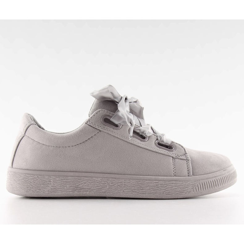 Baskets Avec Lacets Satin Nb120P gris
