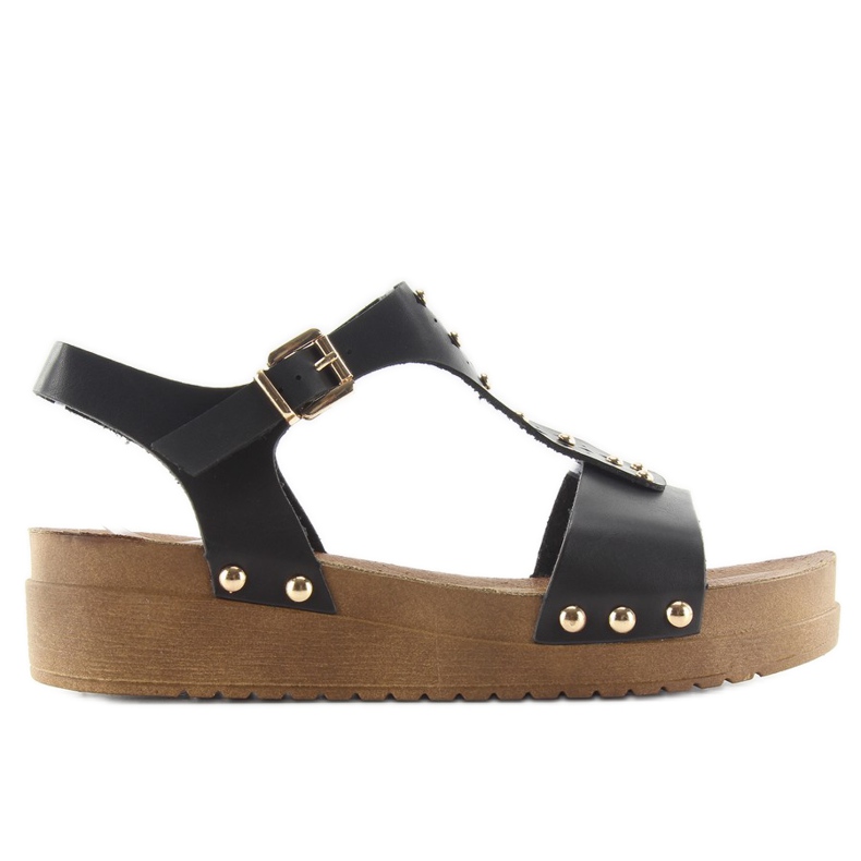 Sandales Sur Semelle Epaisse 568-5 Noir le noir