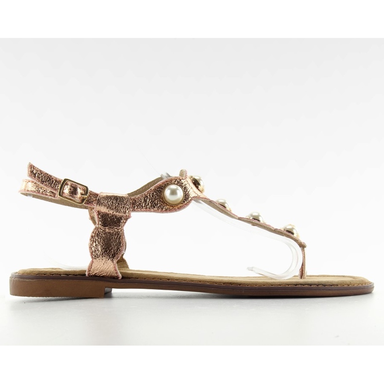 Tongs à grosses perles LL-75 Champagne rose