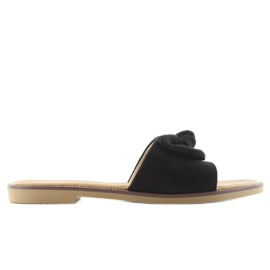 Chaussons femme avec nœud S52 noir le noir Chaussons femme avec nœud S52 noir le noir