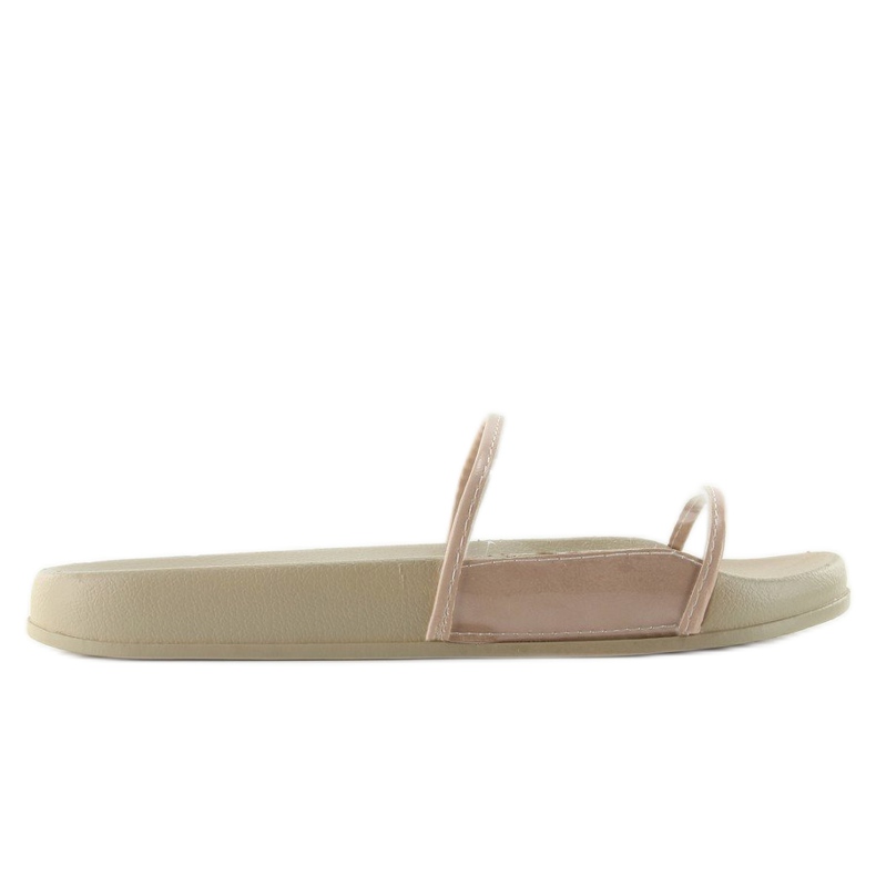 Chaussons avec une bande transparente ts168-6 Beige