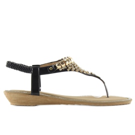 Sandales richement décorées 2017-32 noir