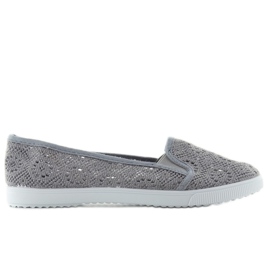 Slipons en dentelle qf-09p gris Slipons en dentelle qf-09p gris