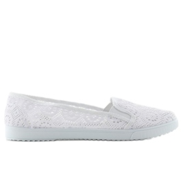 Slipons en dentelle qf-09p blanc