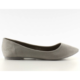 Ballerines lisses, délicatesse Spitz C56 Grey gris