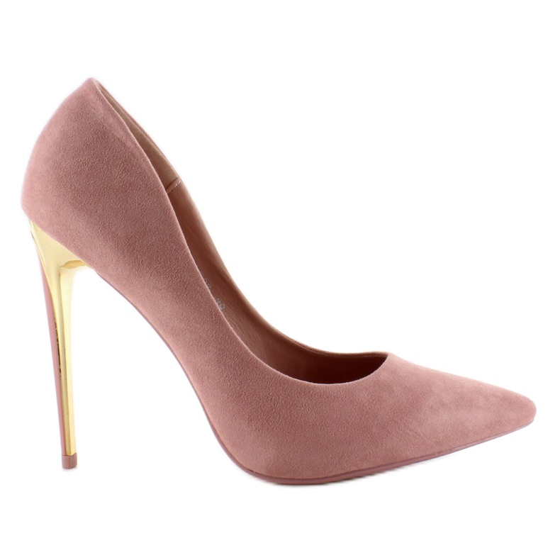 Escarpins en daim Golden Heel Le08 Rose